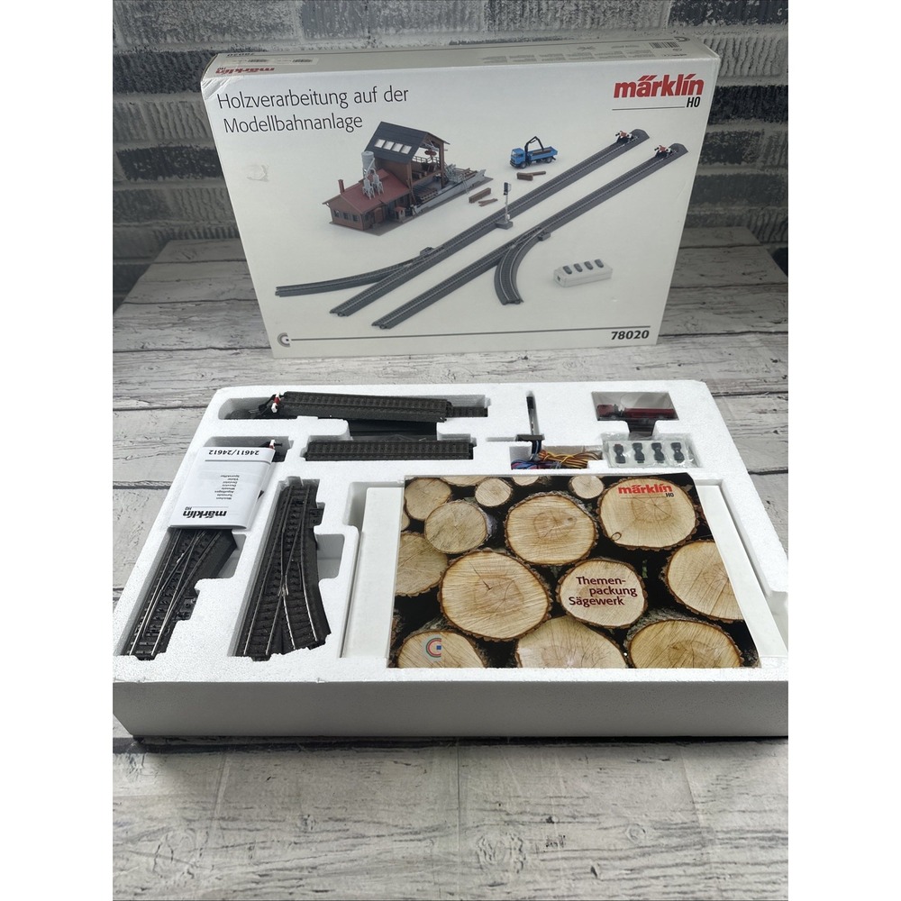 NIB Märklin HO 78020 Sawmill Theme Extension Set New Complete w/ Original Box